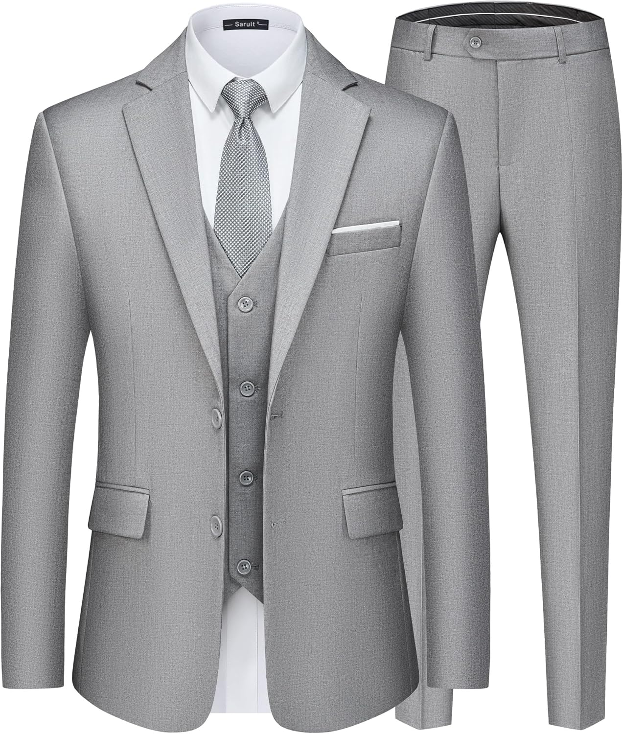 Men's Slim Fit Tuxedo Suit Set for Weddings and Parties