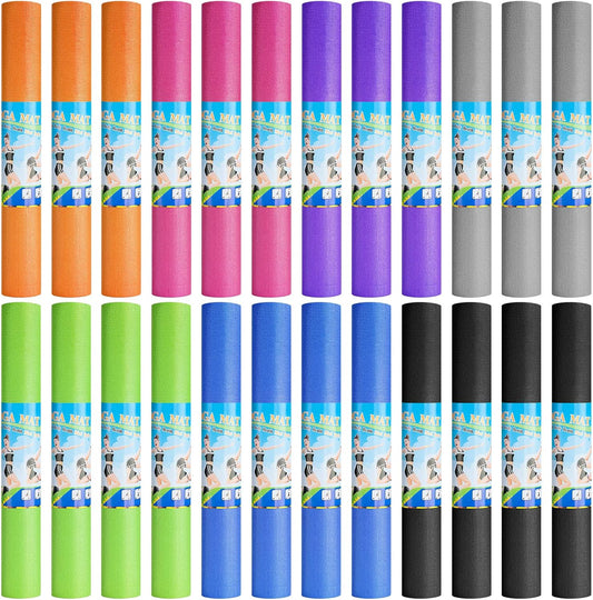 24 Pcs Non Slip Yoga Mats, 3mm Thick, Reliable Sturdy Material, Easy to Clean - Funtery