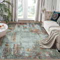 4x6 Area Rug for Living Room - Washable Modern Low Pile Rug