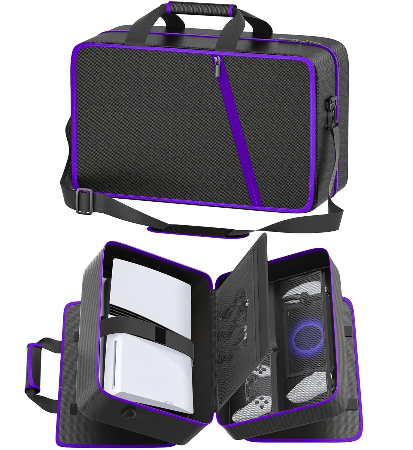 PS5 Carrying Case with 10 Compartments for Ultimate Protection
