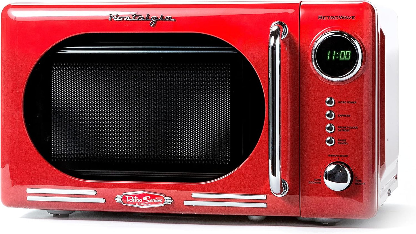 Nostalgia Retro Compact Microwave Oven - 0.7 Cu. Ft. Power