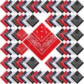 100 Pack Paisley Bandanas Bulk Multi Purpose Bandanas - Party Ready