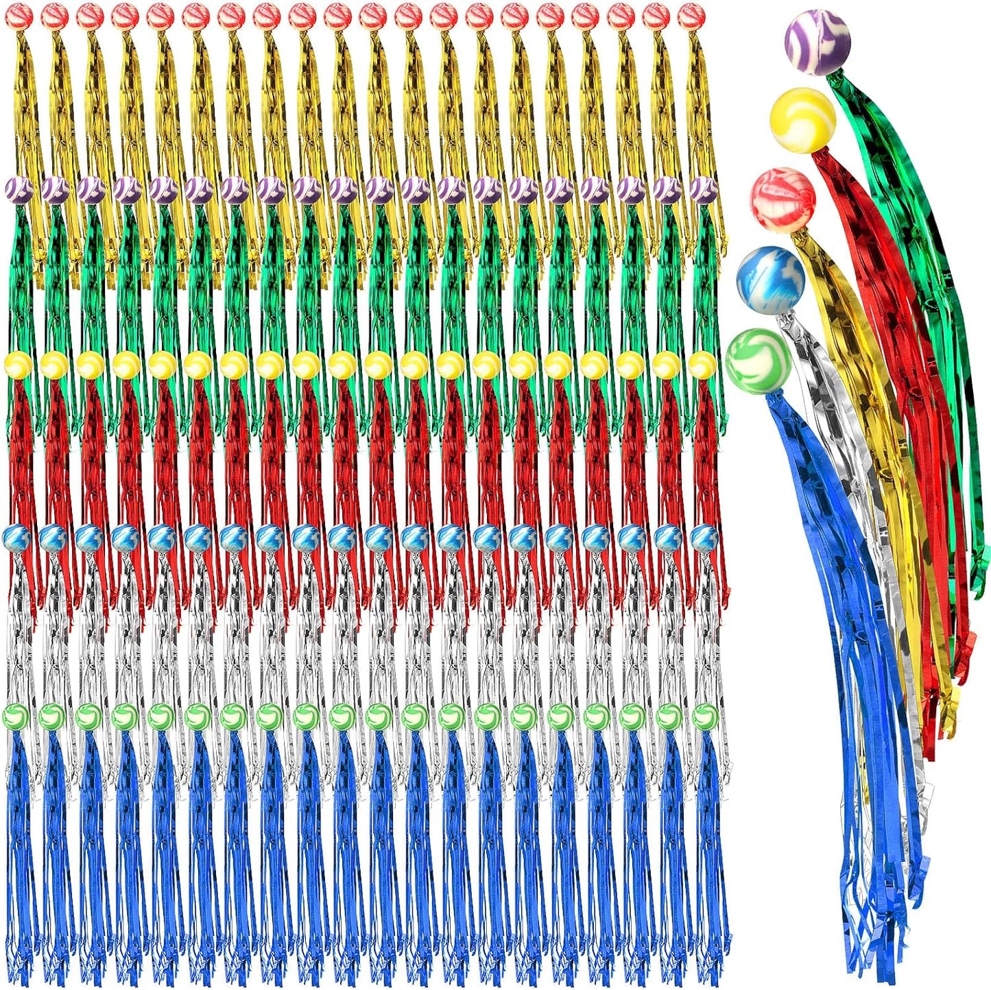 Leyndo 200 Pcs Comet Balls with Colorful Streamers for Fun