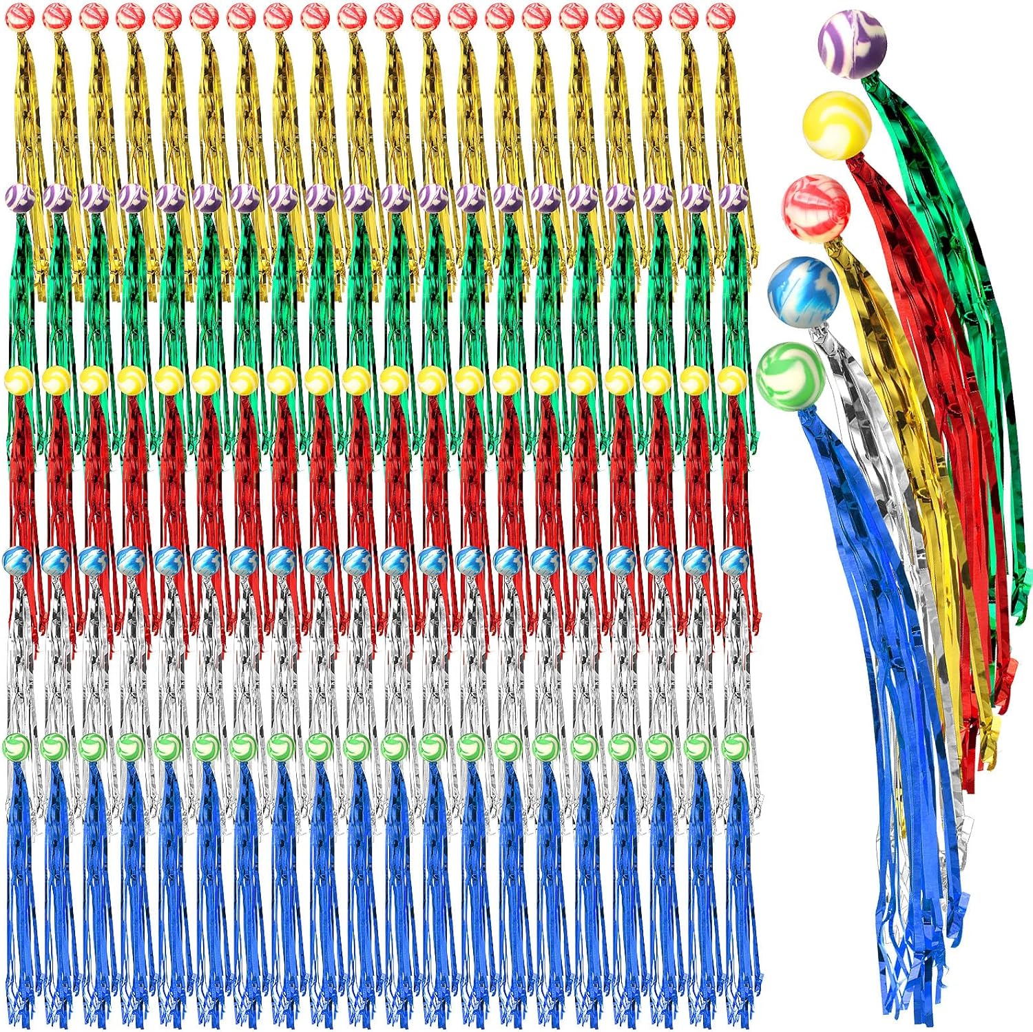 Leyndo 200 Pcs Comet Balls with Colorful Streamers for Fun