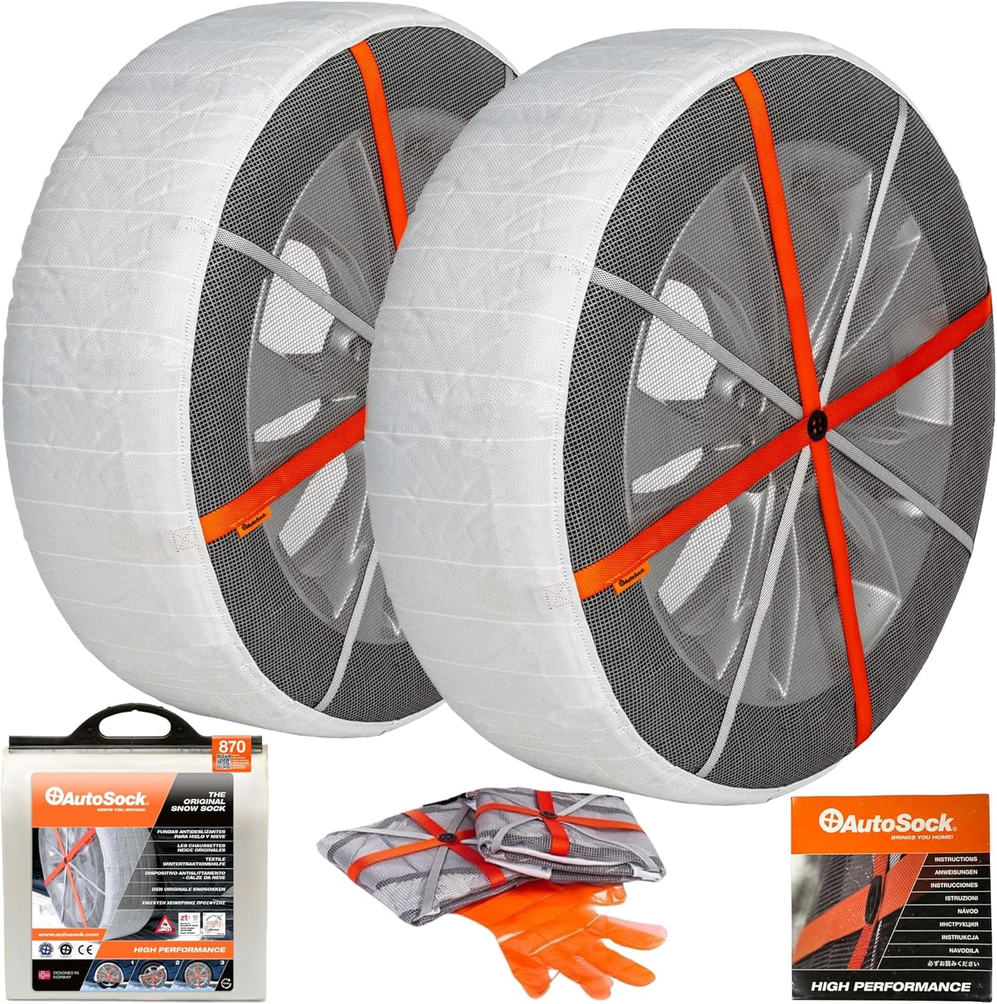 AutoSock HP870 Snow Socks for Tires - Ultimate Tire Chain Alternative