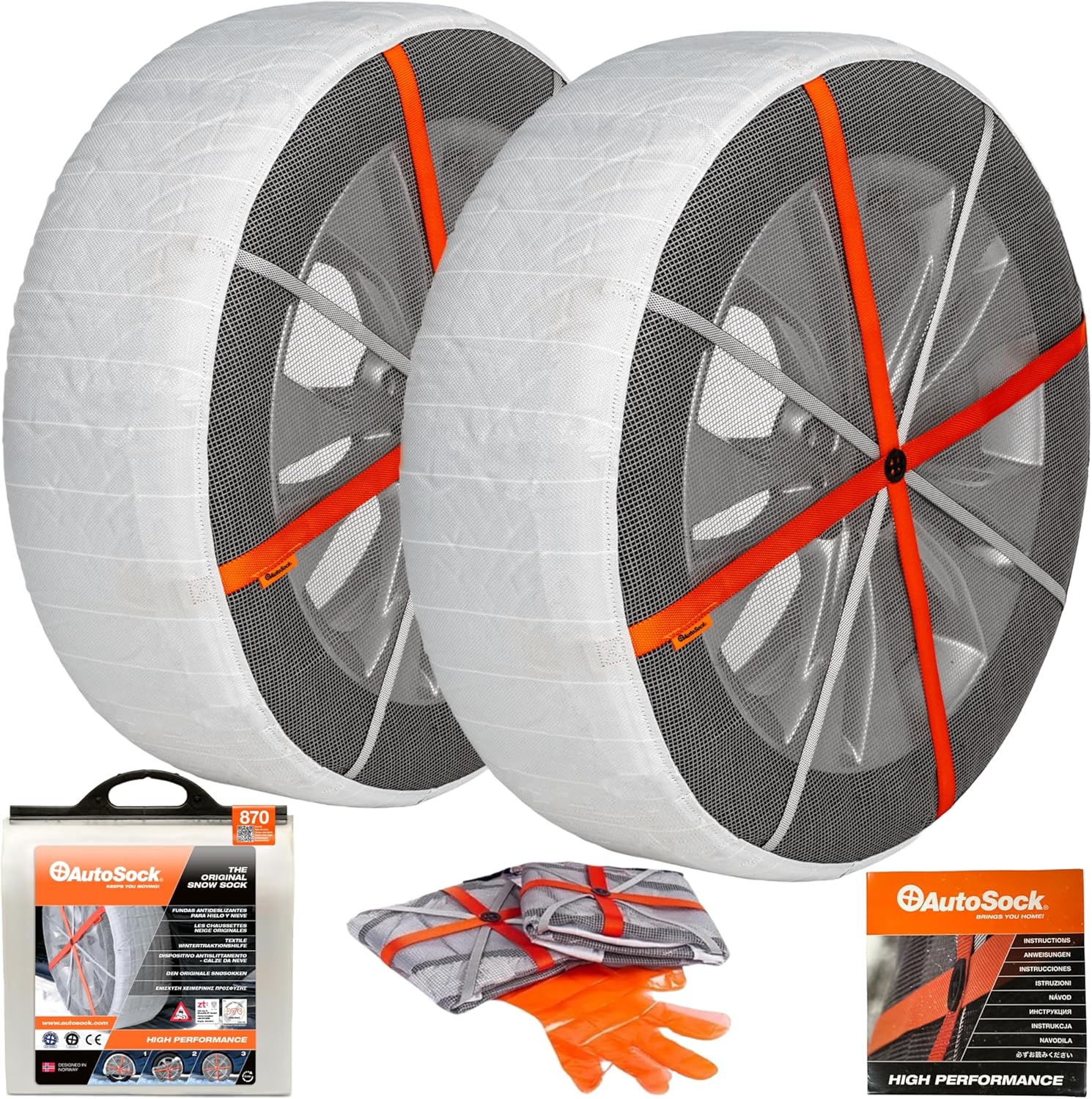 AutoSock HP870 Snow Socks for Tires - Ultimate Tire Chain Alternative