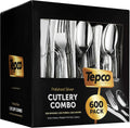 600 Plastic Silverware Set - Heavy Duty Disposable Flatware 600pc