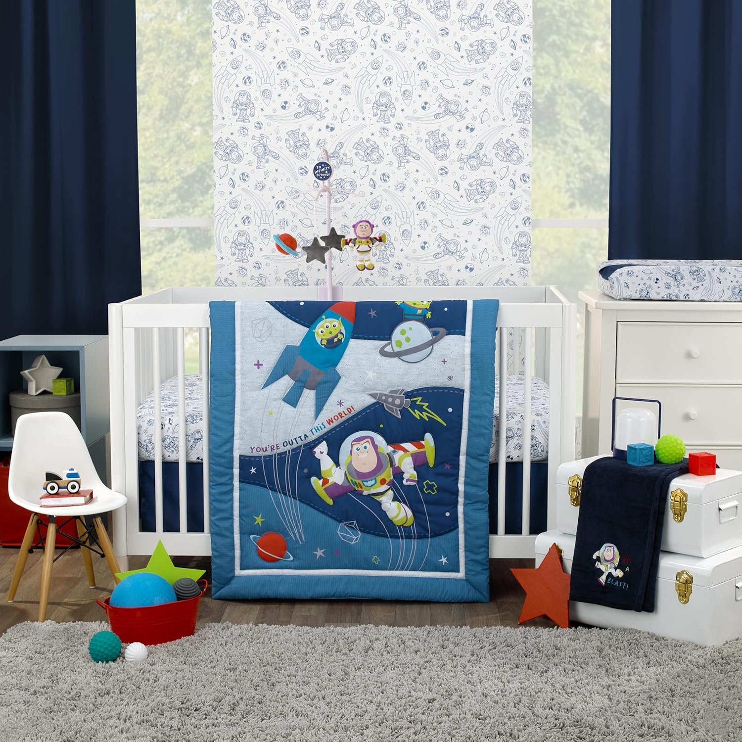 Disney Toy Story Outta This World 3 Piece Nursery Bedding Set