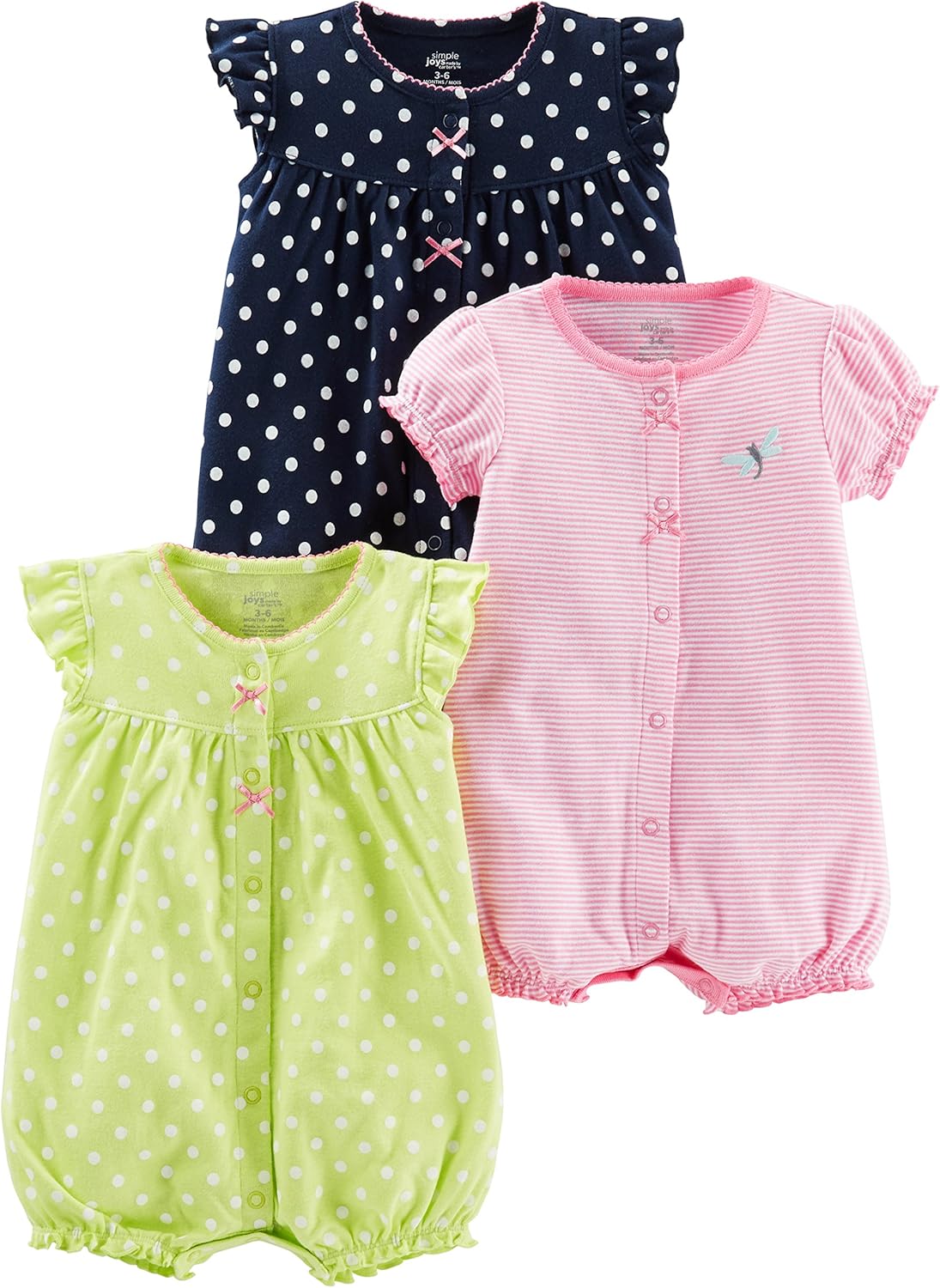 Cute Snap-Up Rompers Set: Carter's Simple Joys