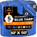 Better Blue Poly Tarp 30ft x 50ft - Multipurpose Protective Cover