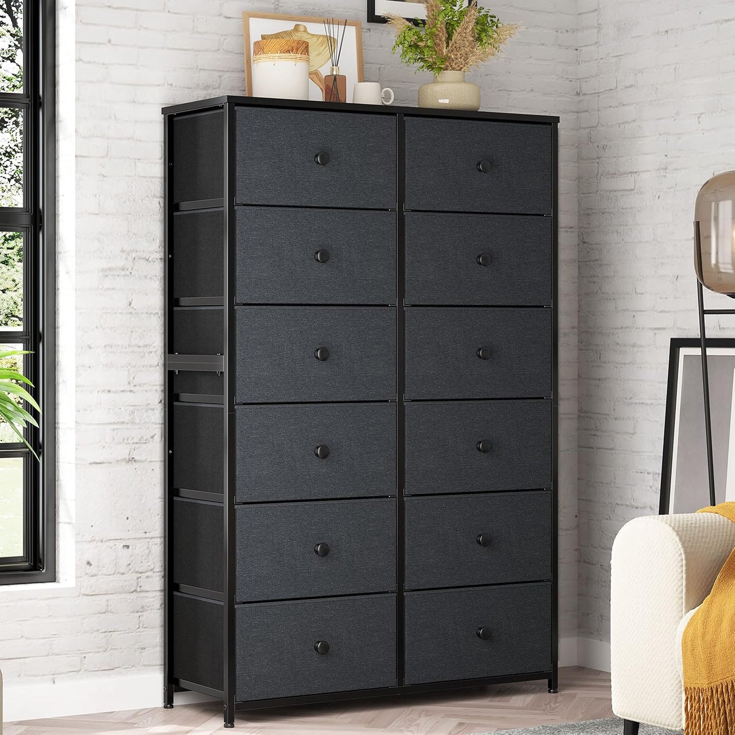 12 Drawer Dresser with Large Storage for Bedroom and Closet