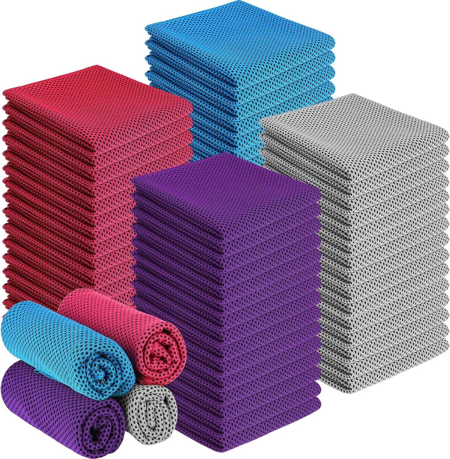 Cooling Towel 100 Pack - Microfiber Ice Towels for Sports Use