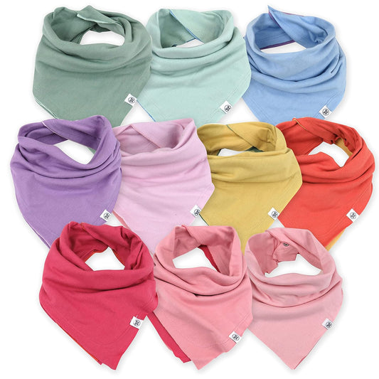 HonestBaby Multipack Reversible Bandana Drool Bibs for Babies