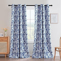 Blackout Curtains 96 in 2 Panels Set Floral Print - Thermal Insulated