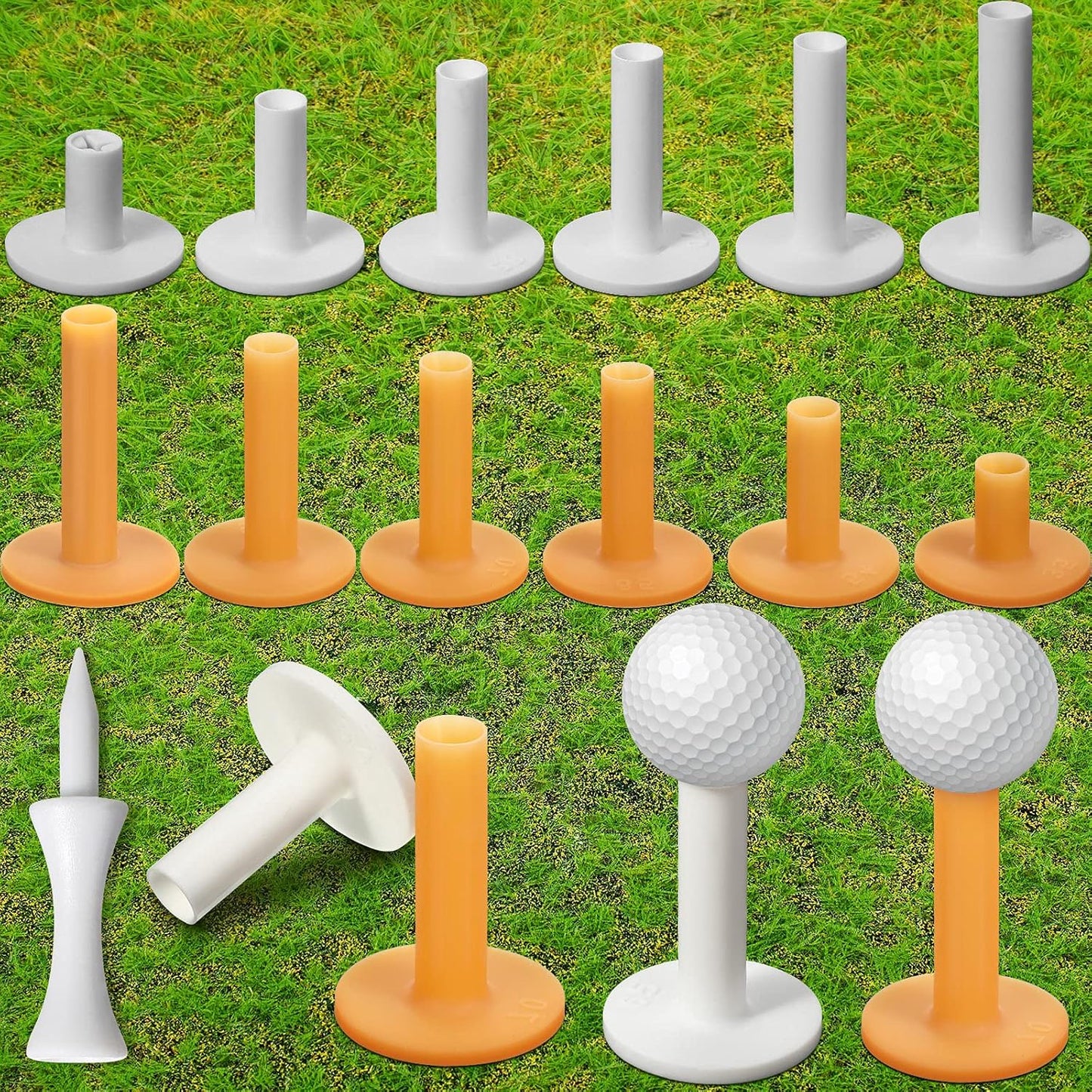 Skylety 24 Pcs Rubber Golf Tees Set - Practice Anywhere!