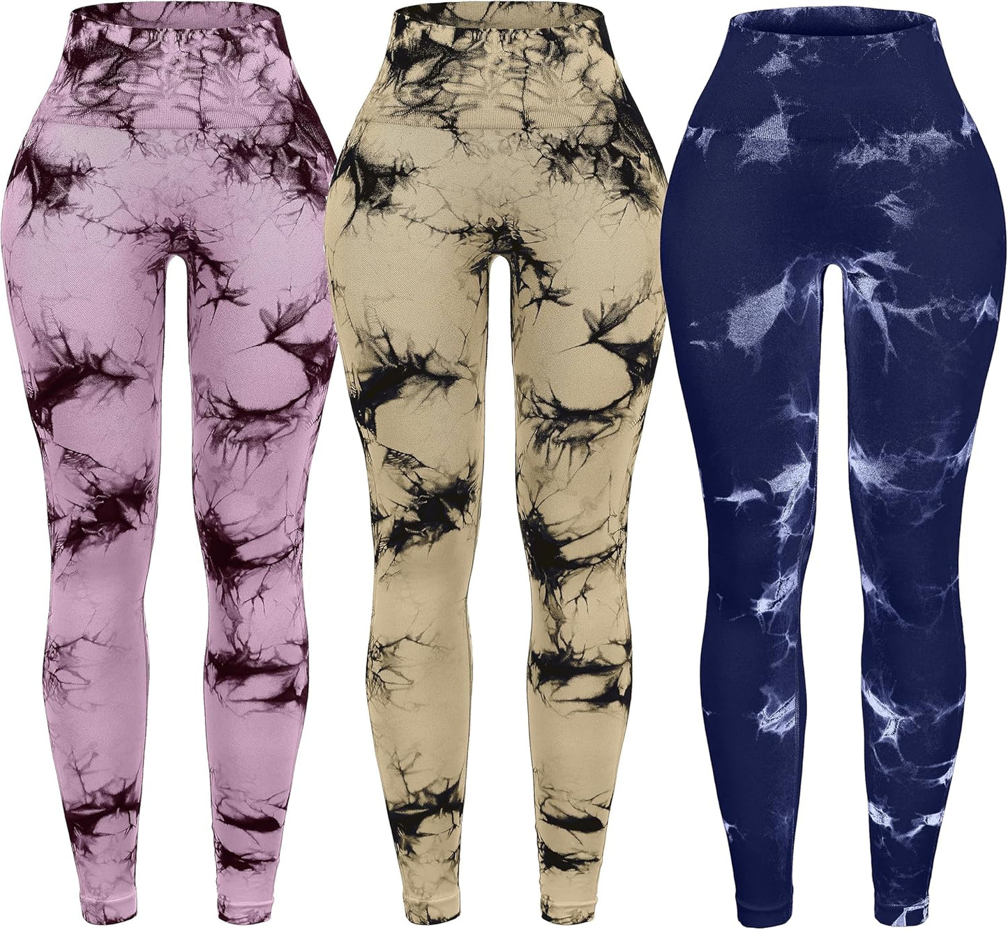 OVESPORT Tie Dye Seamless High Waisted Leggings for Women