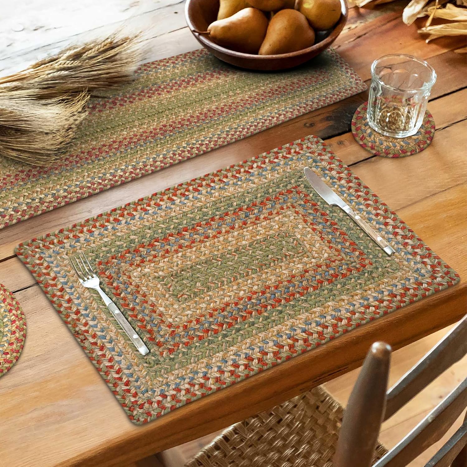 Homespice Azalea Dining Placemats Set of 6 for Rustic Decor