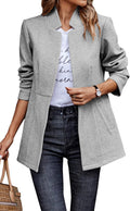 CCTOO Women's Long Sleeve Open Front Blazer - Versatile Office Trench