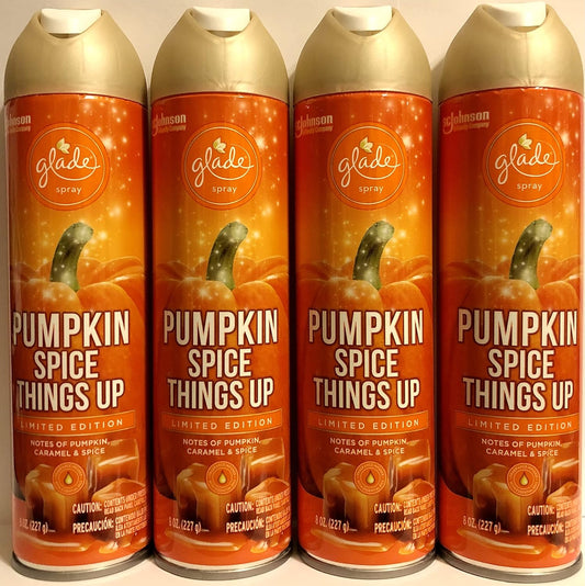 Glade Pumpkin Spice Air Freshener - Holiday Collection 2020 - 8 OZ - Pack of 4