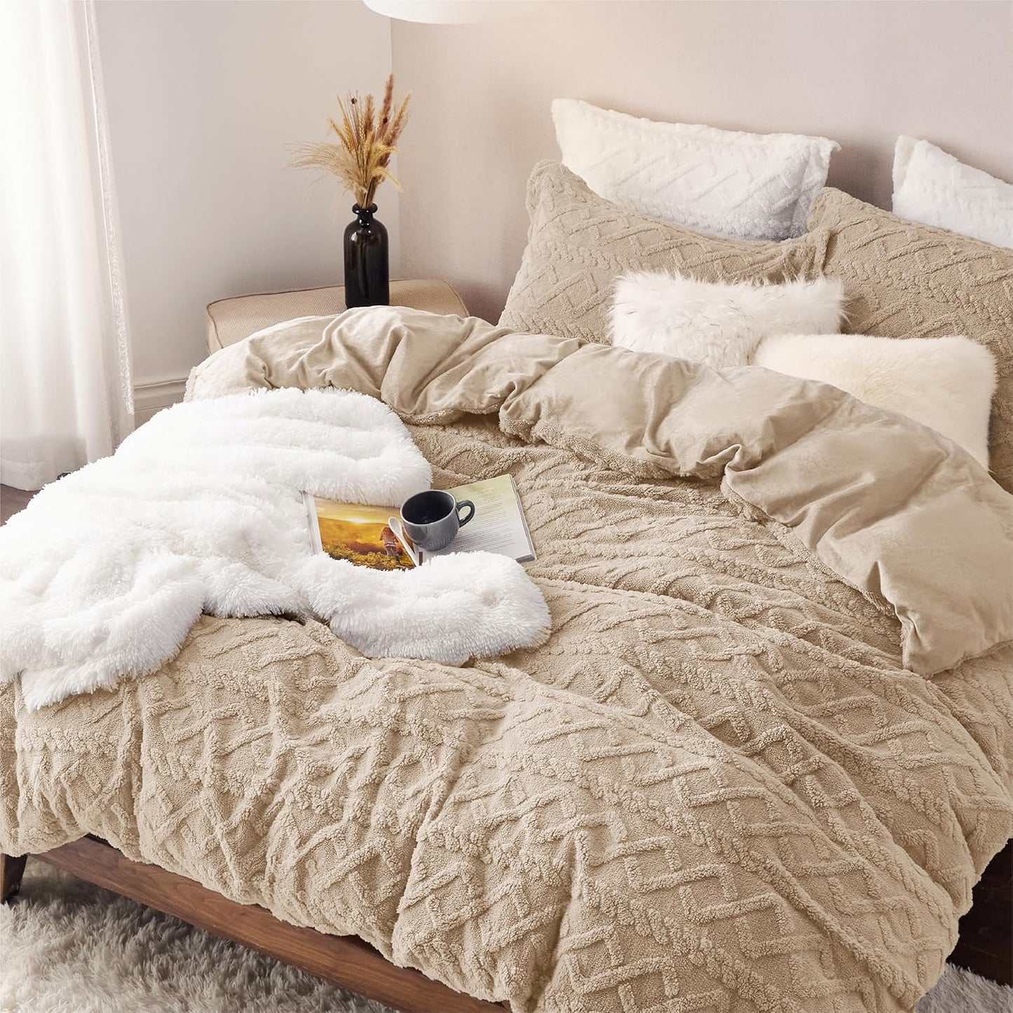 Luxurious King Size Fluffy Comforter Set for Cozy Winter Nights