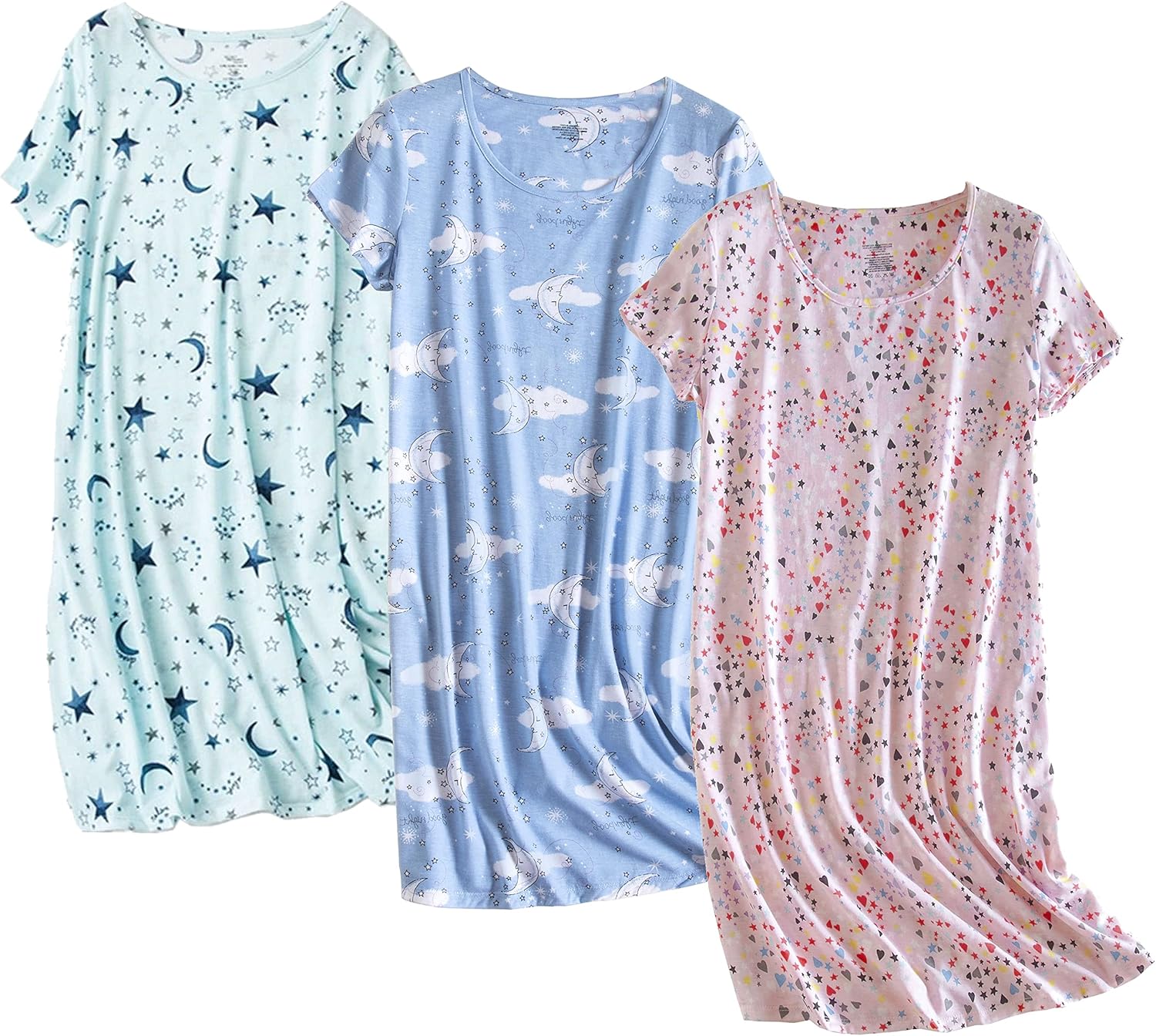 PNAEONG Women's Cotton Nightgown Sleepwear for Comfort