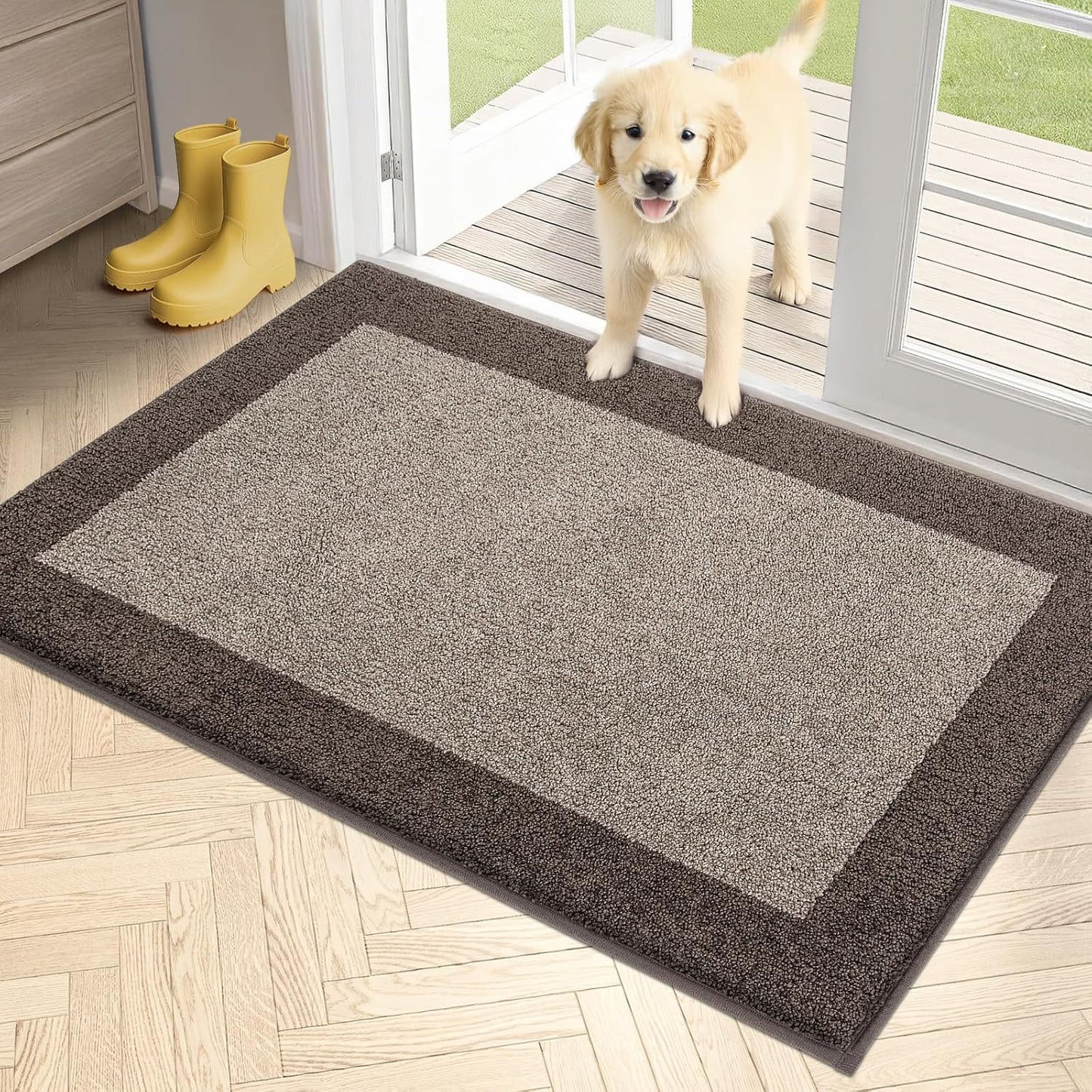 PURRUGS Dirt Trapping Door Mat 32in x 48in, Non-Slip Rug