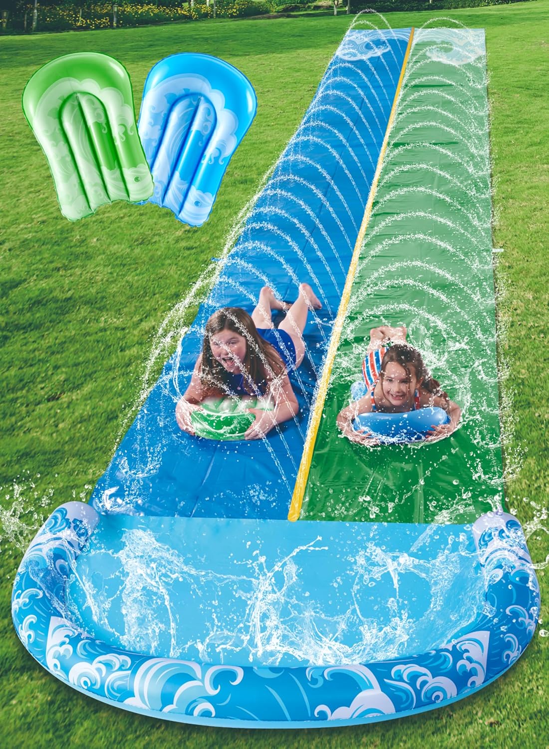 JOYIN 32.5FT Water Slide with Inflatable Boards for Summer Fun