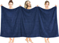 American Soft Linen Oversized Bath Sheet 40x80 - Extra Large Navy