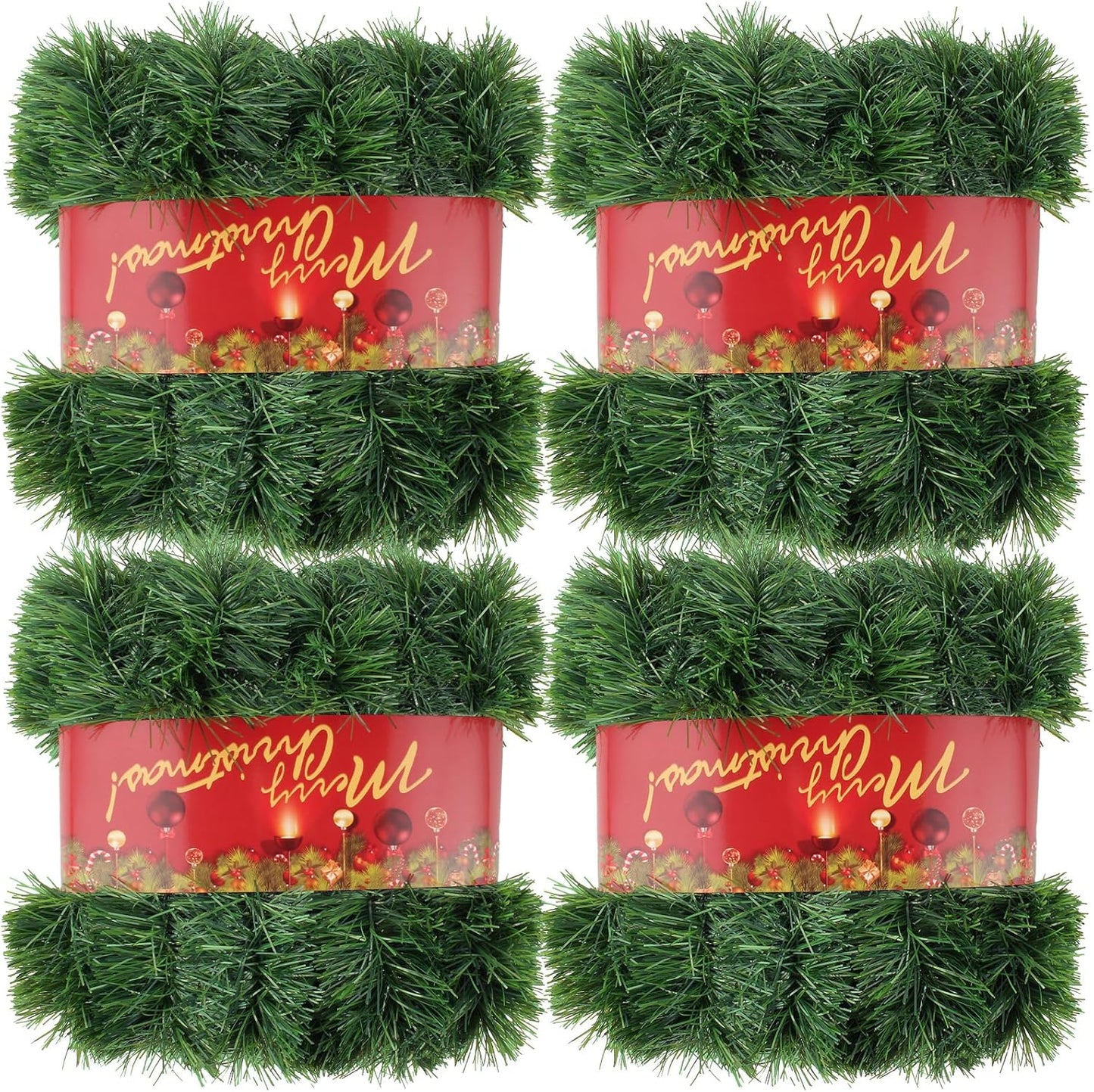 200 Ft Green Christmas Garland for Indoor and Outdoor Decor