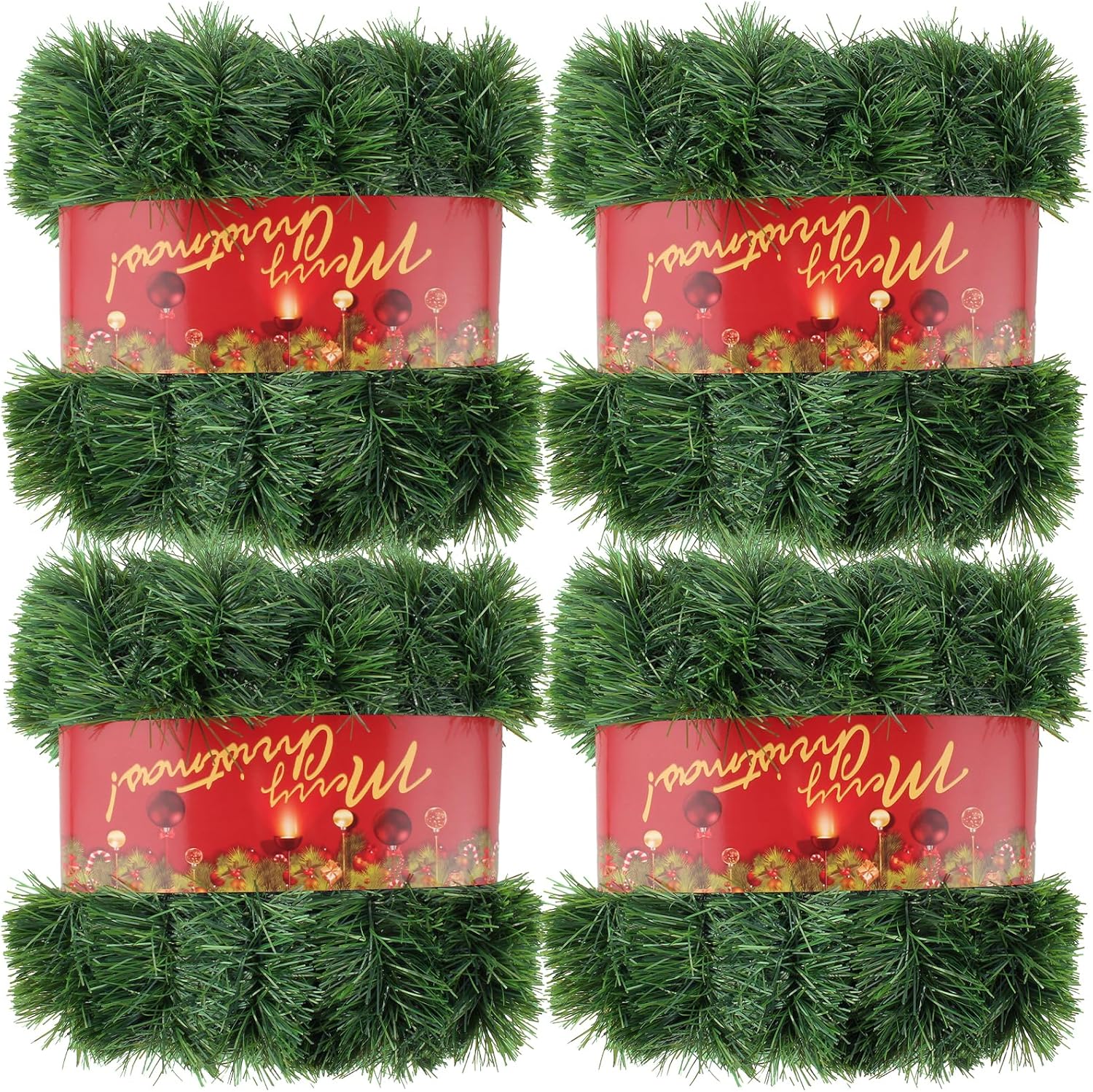 200 Ft Green Christmas Garland for Indoor and Outdoor Decor