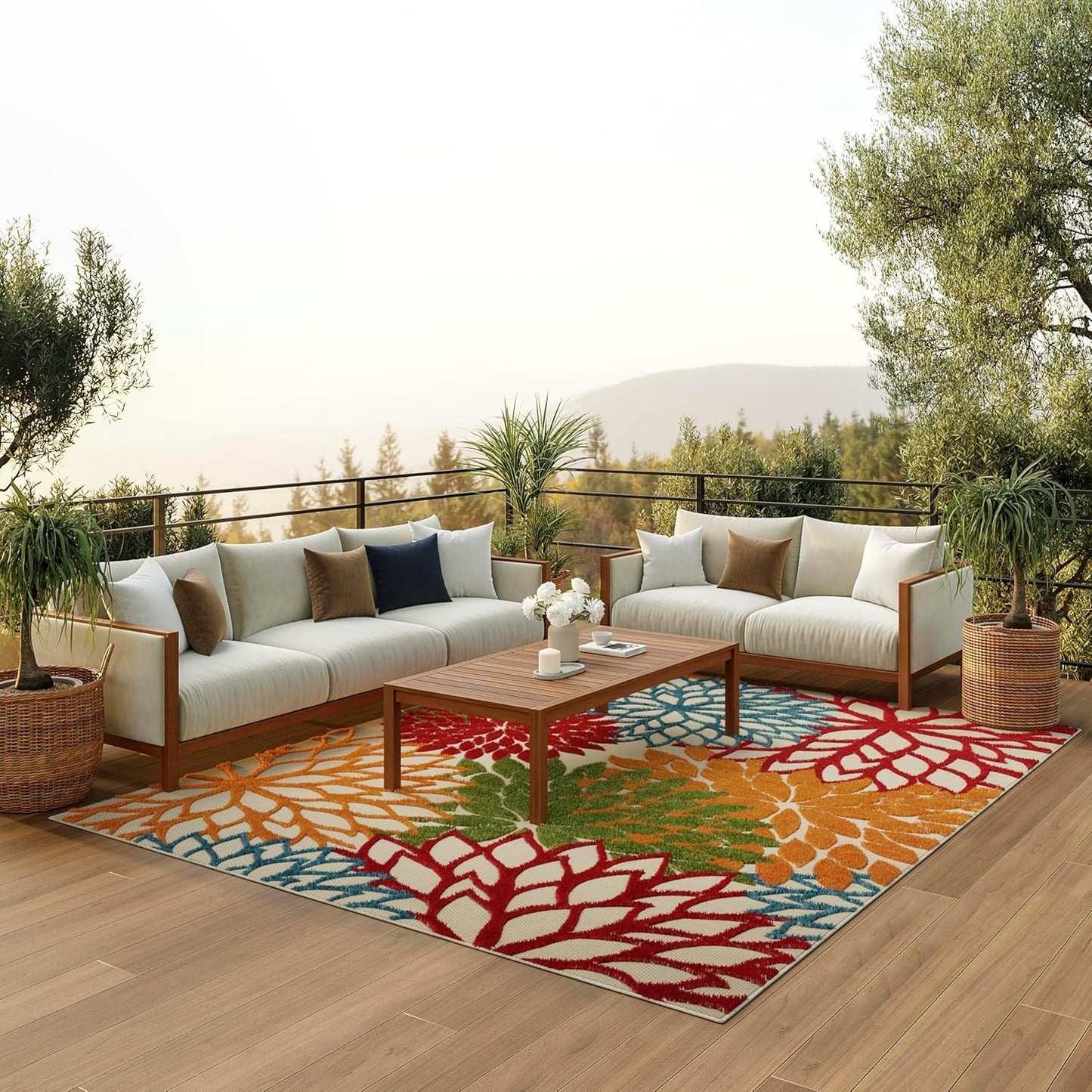 Nourison Aloha Indoor/Outdoor Green 6ft x 9ft Area Rug Review