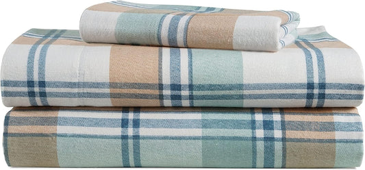 100% Cotton Flannel Twin Sheets Set for Cozy Fall Nights