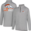 Ultra Game Men's NFL Official Super Soft Quarter Zip Long Sleeve FIT
