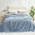 Snuggle Sac Queen Size Bed Blanket Heather Blue - Reversible Cozy
