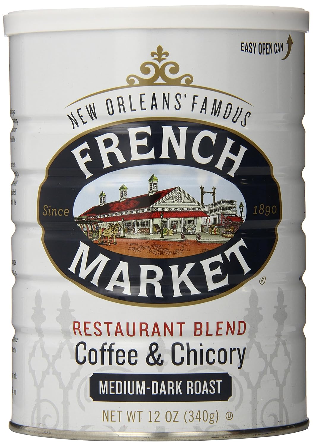 French Market Restaurant Blend 12oz Can - Bold Medium-Dark Roast