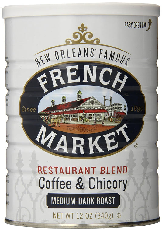 French Market Restaurant Blend 12oz Can - Bold Medium-Dark Roast