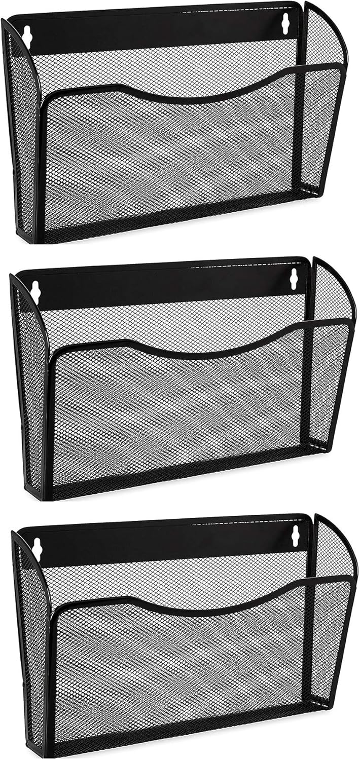 EASEPRES 3 Pocket Mesh Hanging File Organizer for Home Office