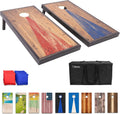 GoSports 4 x 2 ft Regulation Size Wood Cornhole Boards - Rustic Design