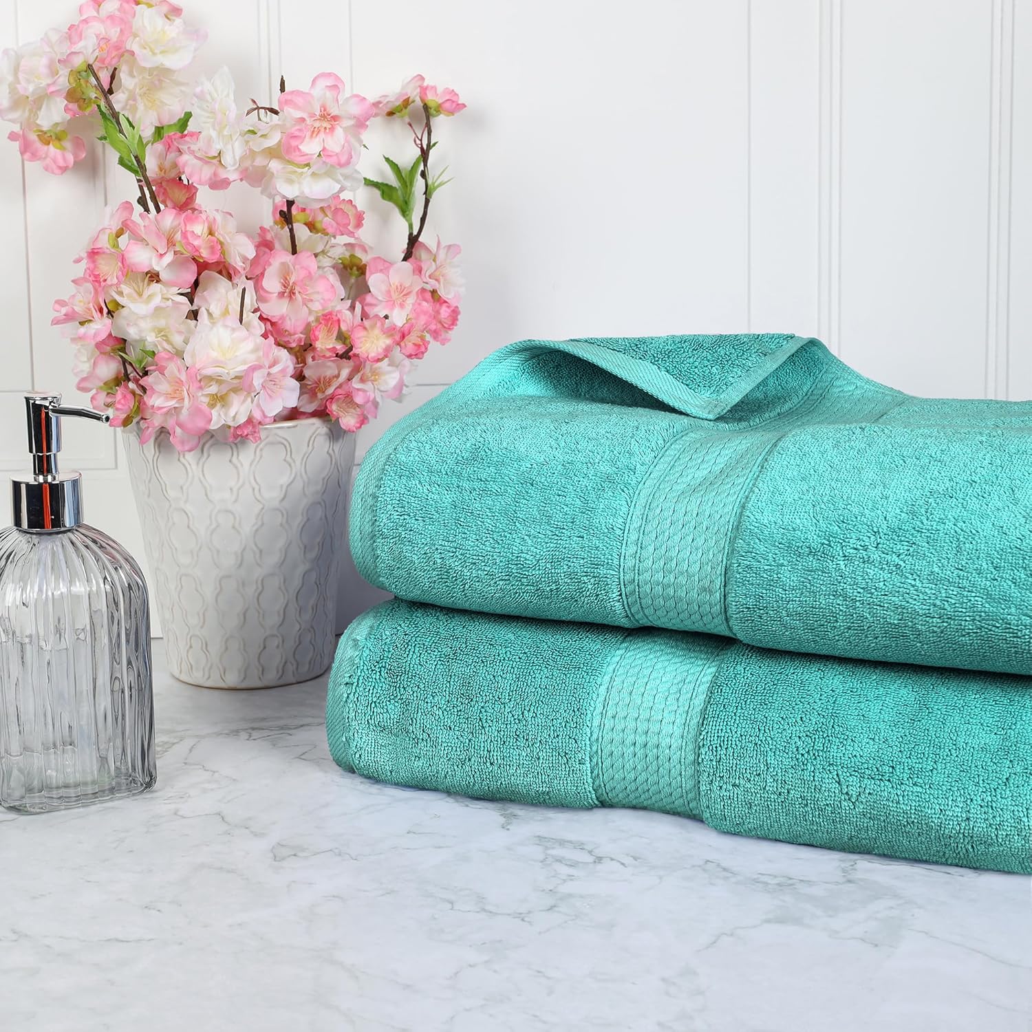 Superior Egyptian Cotton Pile Bath Sheet Set of 2 for Luxury