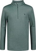 Boys 1/4-Zip Feeder Stripe Pullover - Lightweight Cotton Blend