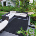 Solid Design Non-Slip Rubberback 5x7 Area Rug - Ultra Thin