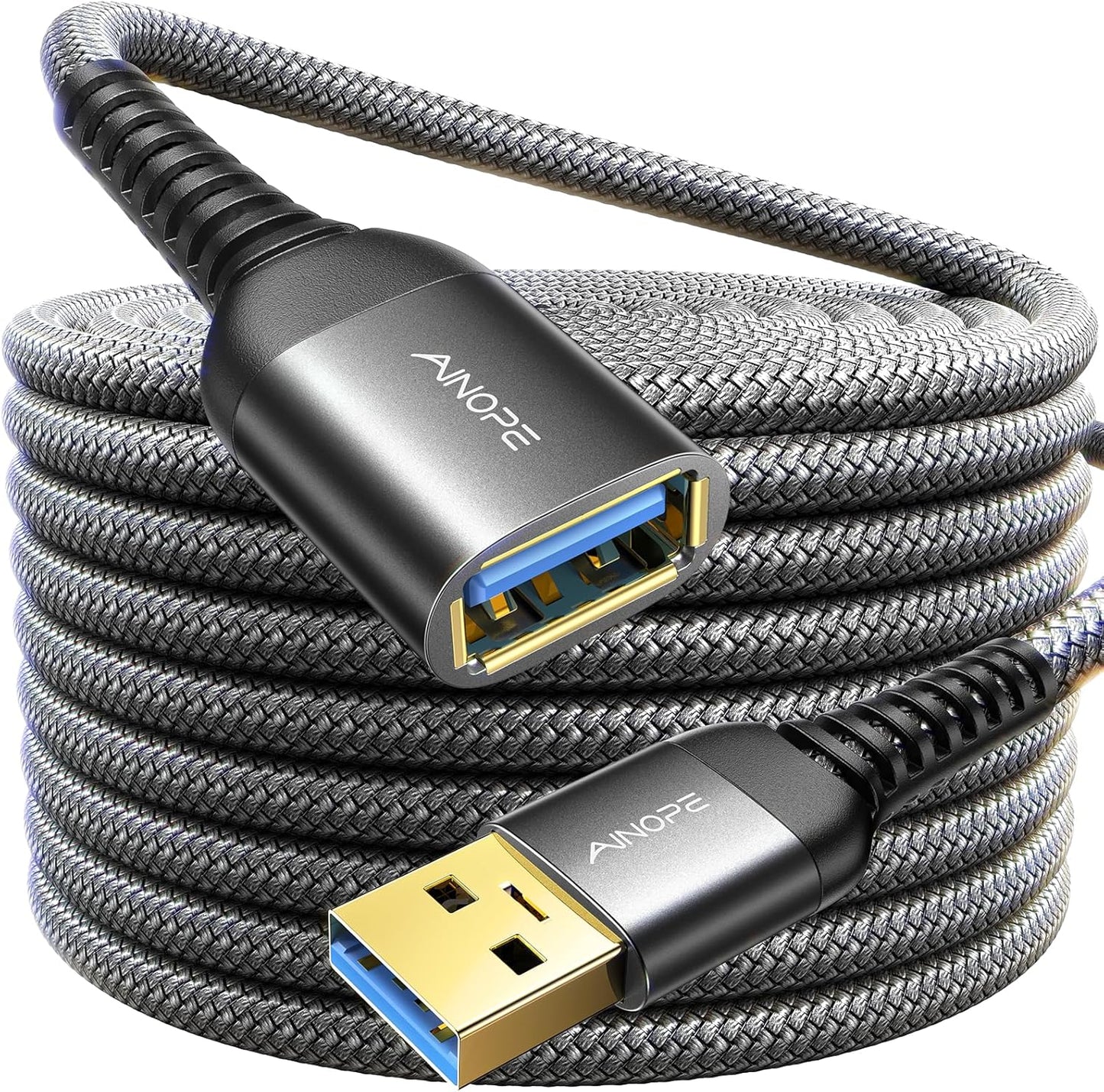 AINOPE 24.6FT USB Extension Cable - High-Speed Data Transfer