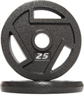 Cast Iron 2-Inch Olympic Weight Plate - Black Baked Enamel Finish