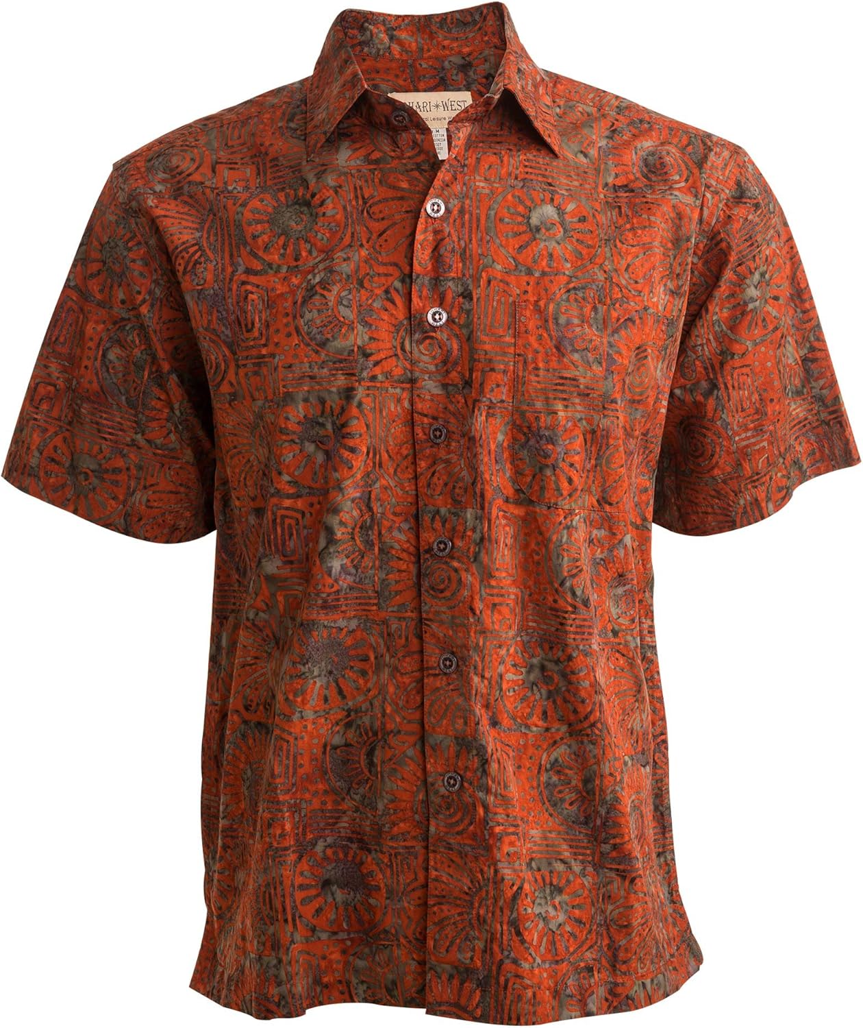 Indo Bay Tropical Hawaiian Cotton Batik Shirt for Summer Style