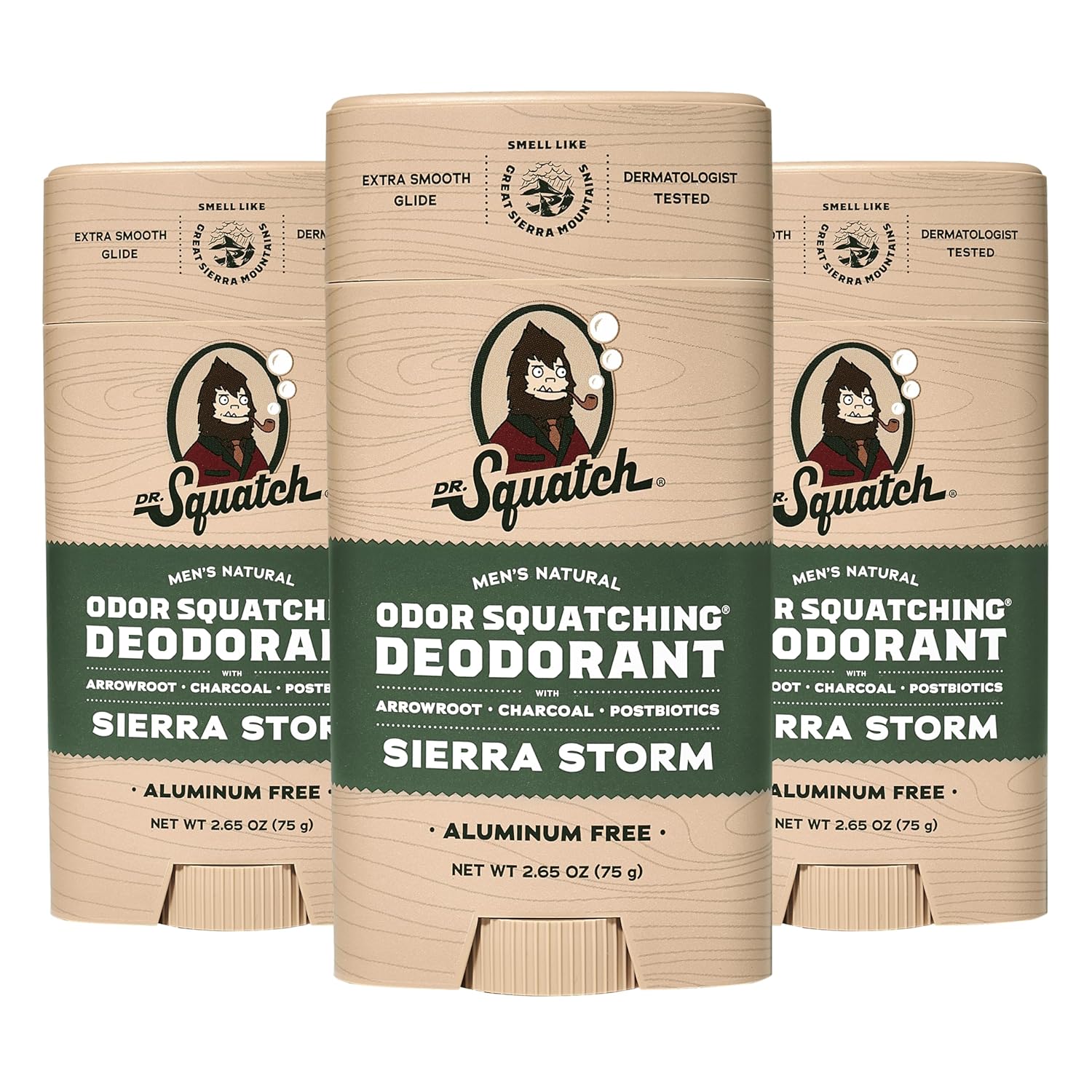 Dr. Squatch Natural Deodorant for Men - Sierra Storm Freshness