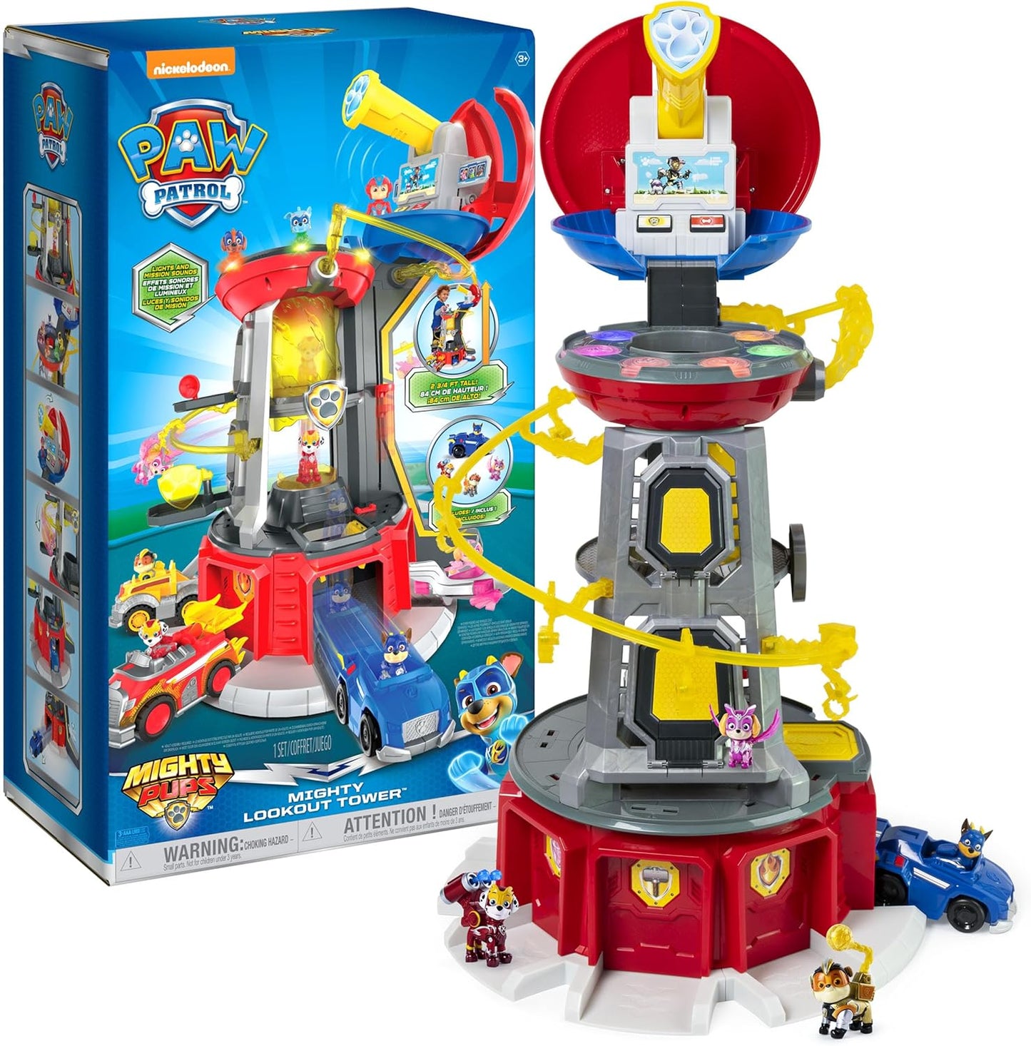 Paw Patrol Mighty Lookout Tower with Action Figures and Sounds