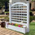 45.5in H x 42in W Freestanding Lattice Privacy Screen with Planter