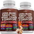 Lions Mane Mushroom Supplement with Turkey Tail and Reishi Extract