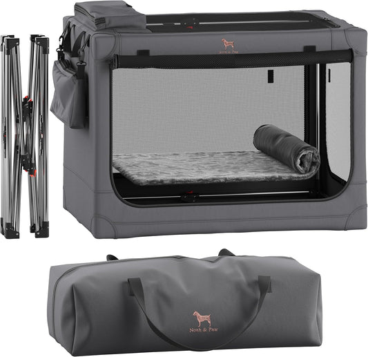 Collapsible Dog Crate 30 Inches for Large Medium Breeds