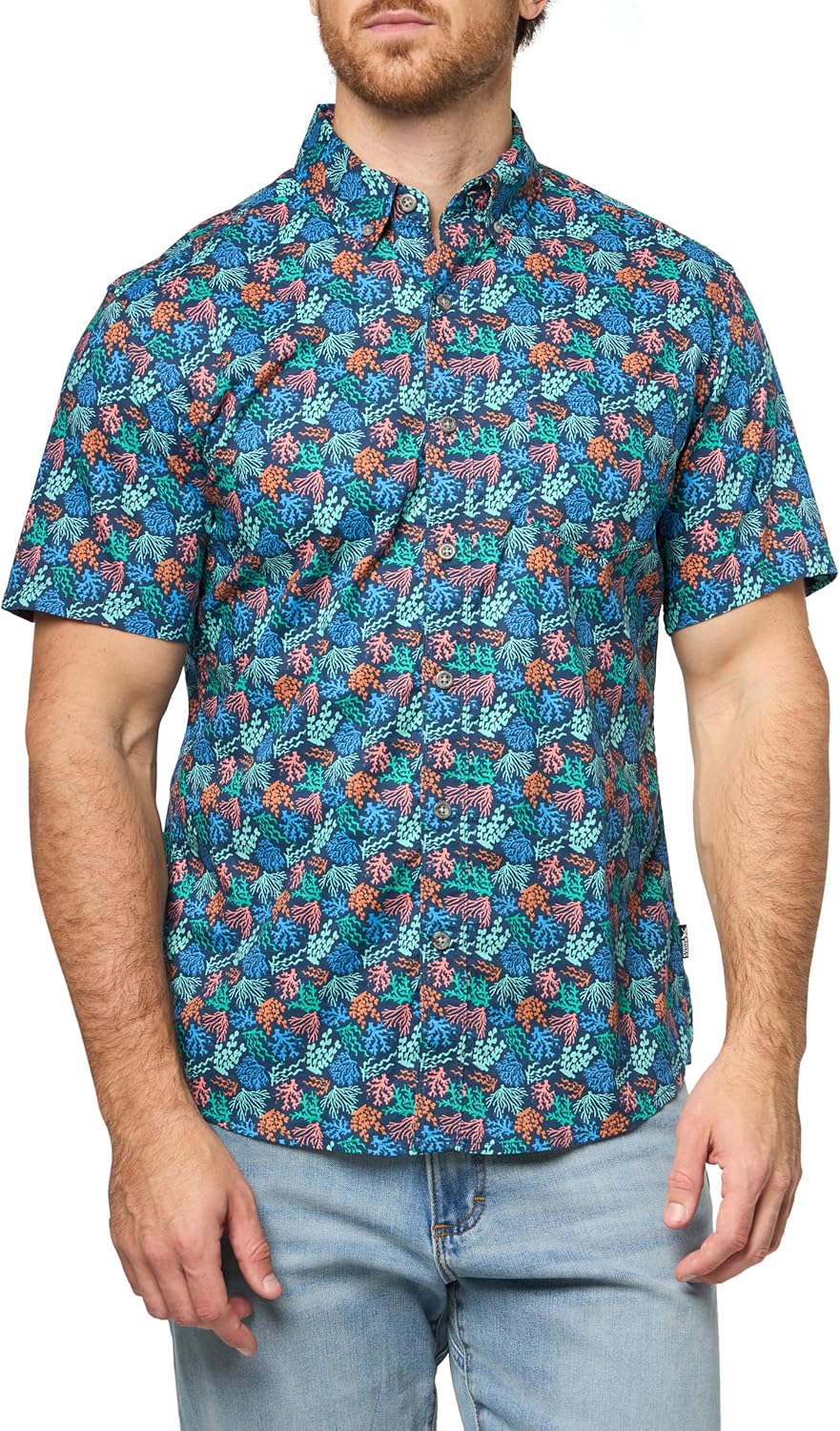 Eddie Bauer Mens Printed Baja Shirt for Comfort and Style